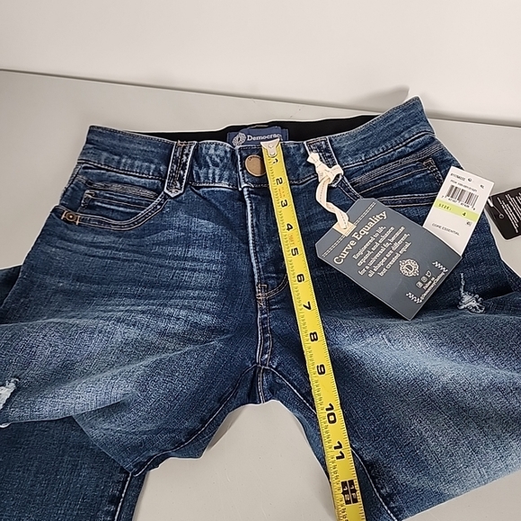 NEW Democracy Ab Solution Size 4 Slimming Pants Blue Ankle Skimmer Pants - Picture 8 of 11